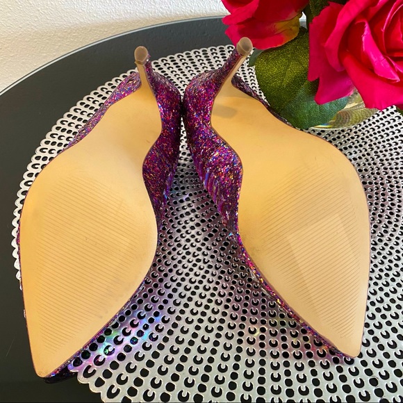 Steve Madden Galaxxie Glitzy Glam Fuchsia Party Pumps (Size 6).🌹 - Picture 12 of 16